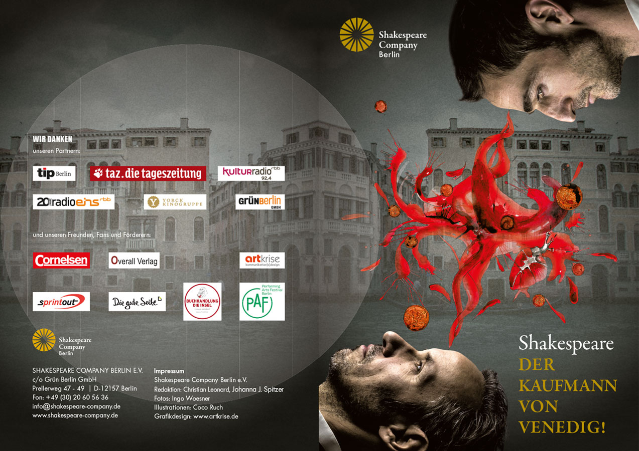 Programmheft "Kaufmann von Venedig", Shakespeare Company Berlin